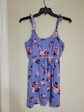 Love @ First Sight Lavender Floral Scoop Neck Dress